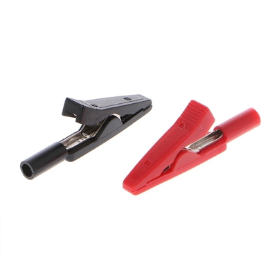 ROHS Practical Electrical Alligator Clips , Nickel Plated Crocodile Clamp For Battery
